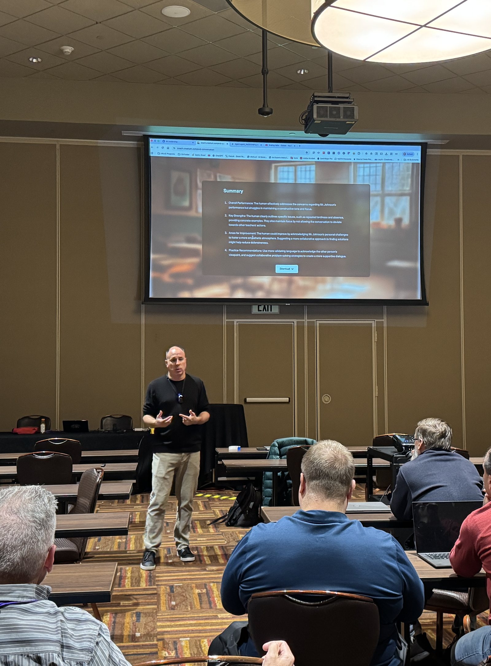 Live demo of AI leadership coaching